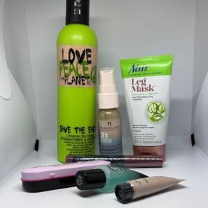 New unopened hair care, makeup, & skin care products plus Hollywood Tape💄